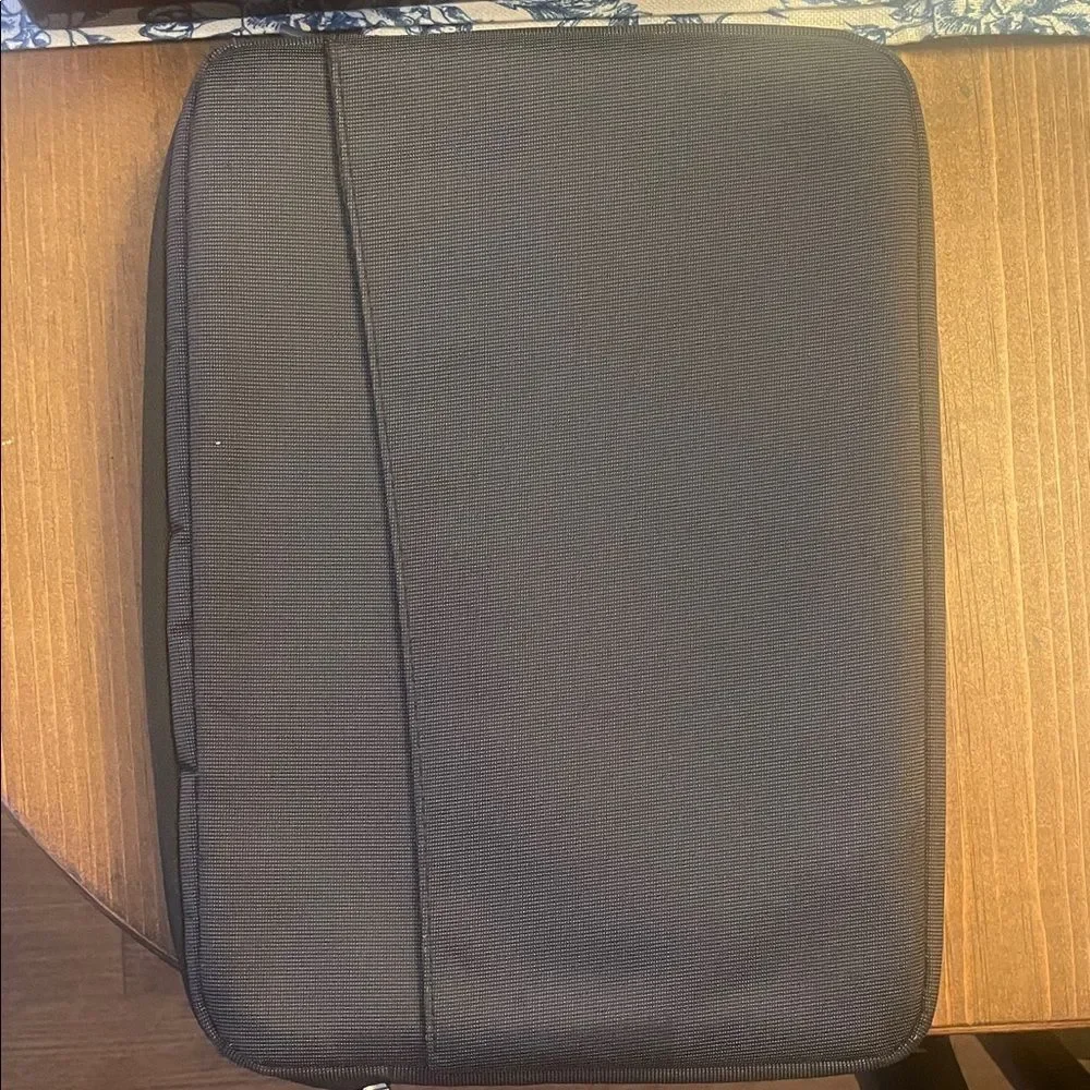 Lacdo Black Laptop Bag with Multiple Pockets on front for storage